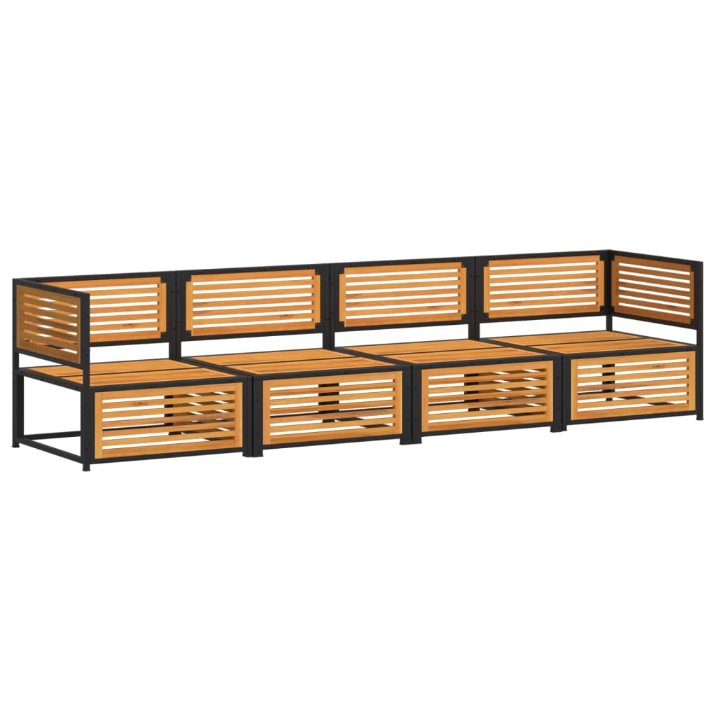 4-dijelni set vrtnih sofa s jastucima masivno bagremovo drvo