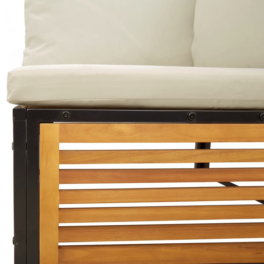 3-dijelna set vrtnih sofa s jastucima masivno bagremovo drvo