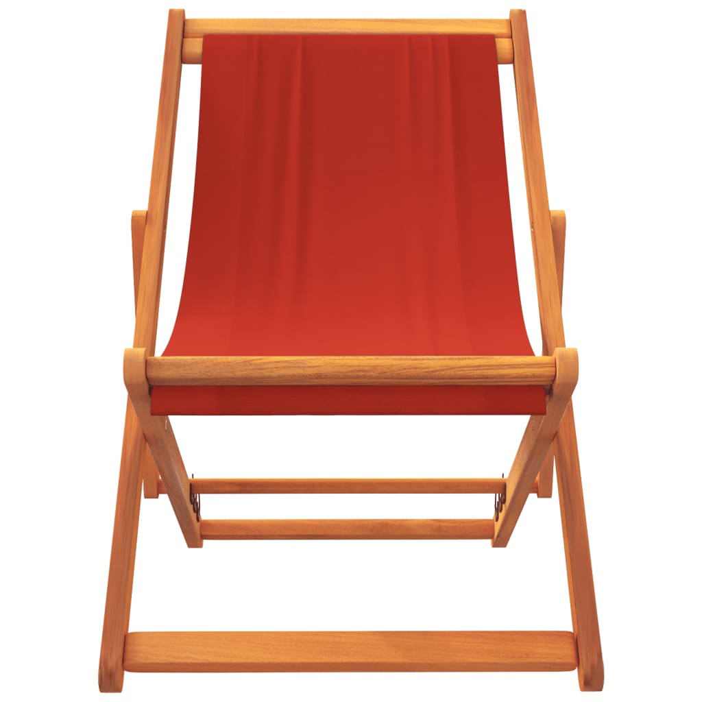 Sklopive stolice za plažu od tkanine 2 kom crvene