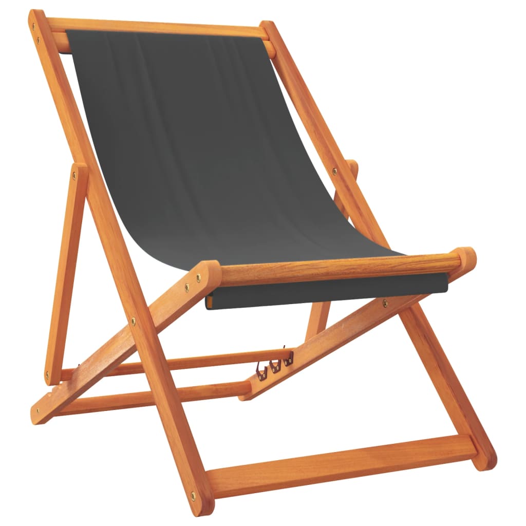 Sklopive stolice za plažu od tkanine 2 kom sive