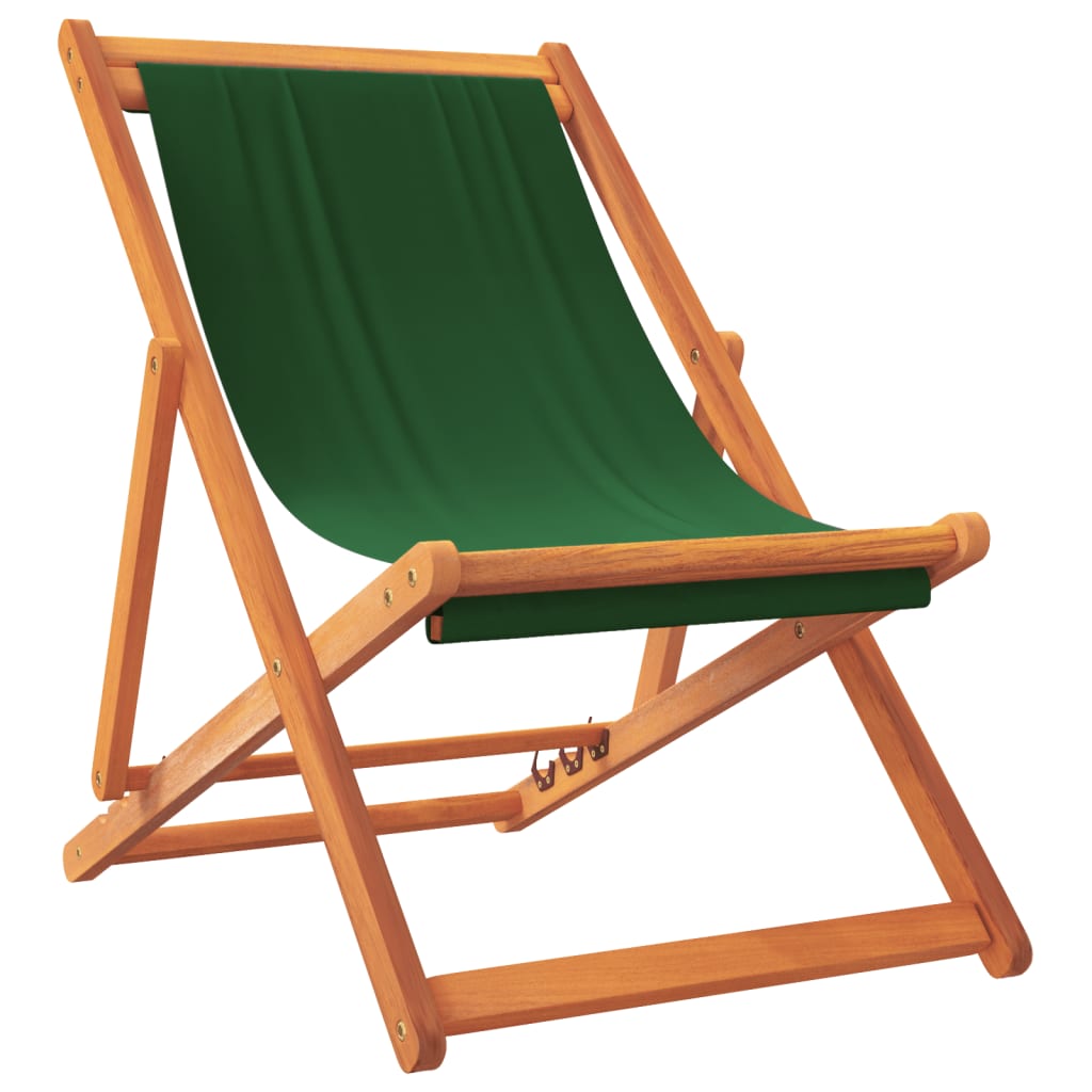 Sklopive stolice za plažu od tkanine 2 kom zelene