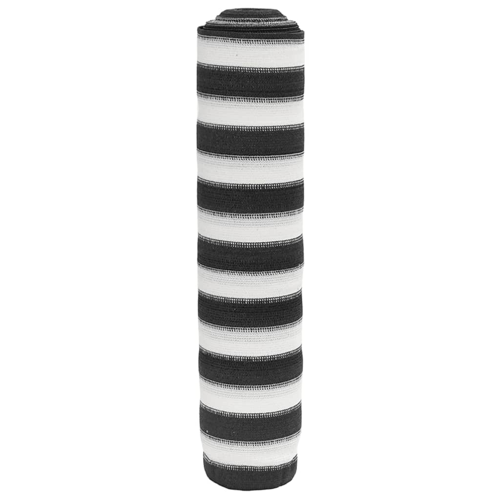 Mreža za privatnost antracit-bijela 2 x 25 m HDPE 75 g/m²