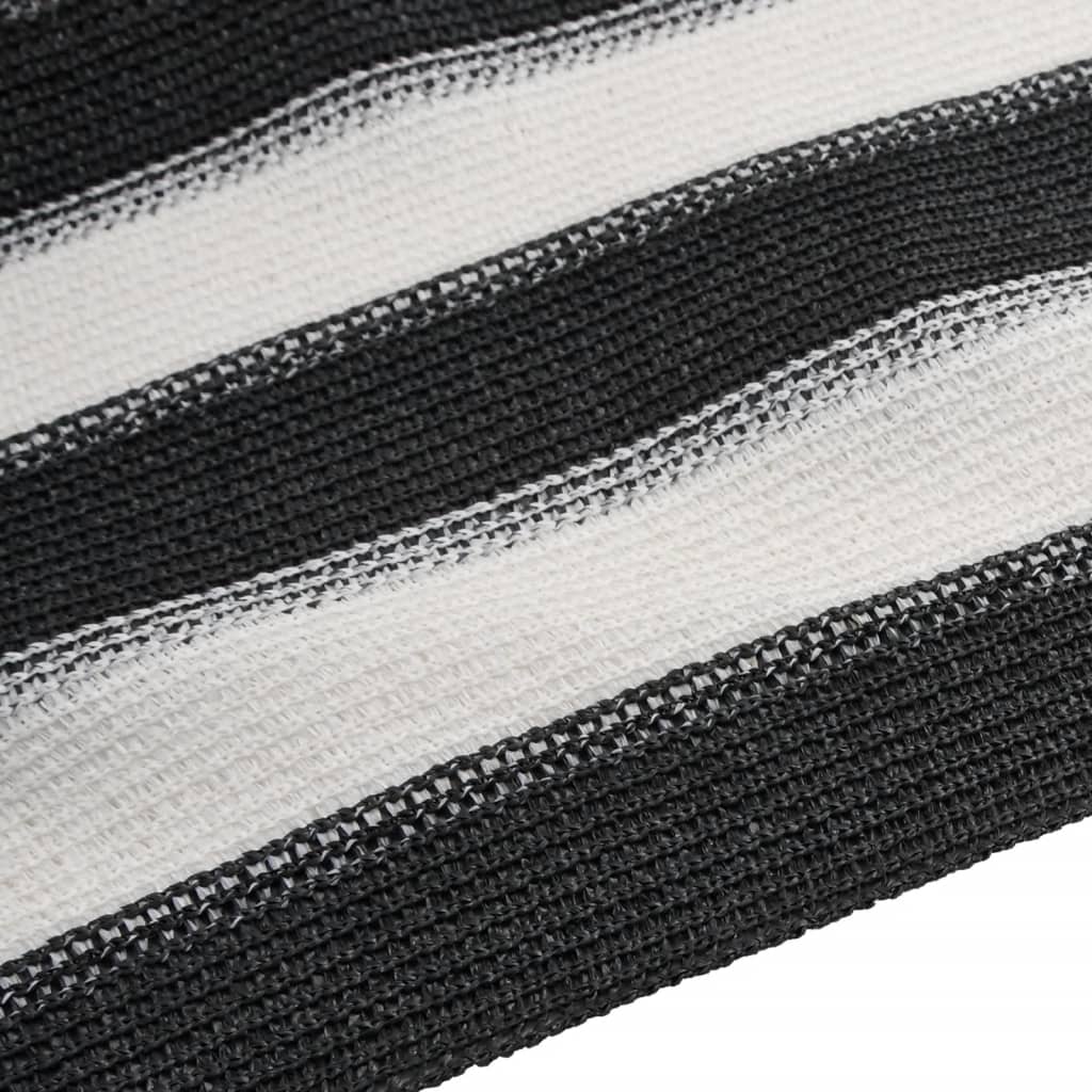 Mreža za privatnost antracit-bijela 1,5 x 25 m HDPE 150 g/m²