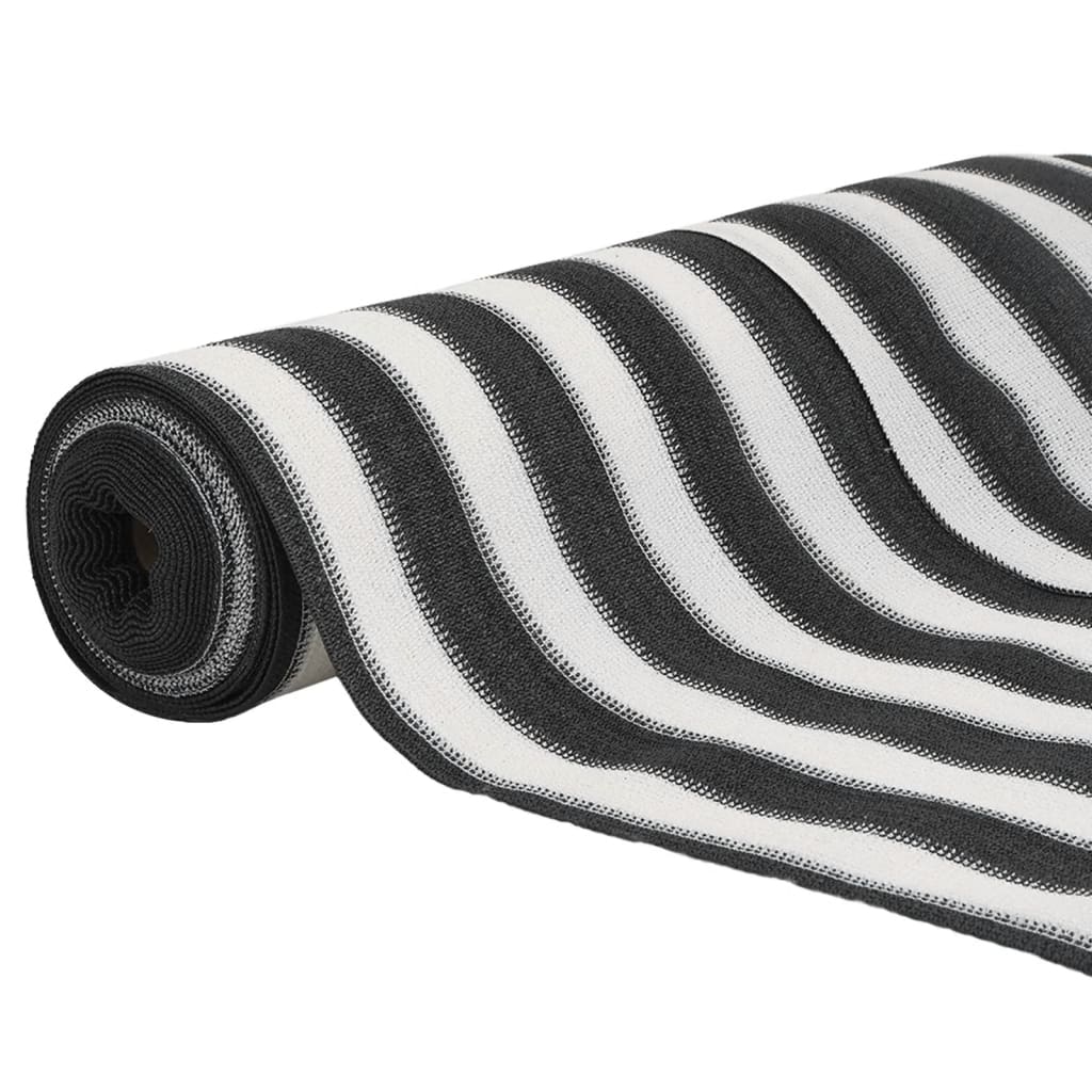 Mreža za privatnost antracit-bijela 1,2 x 10 m HDPE 195 g/m²
