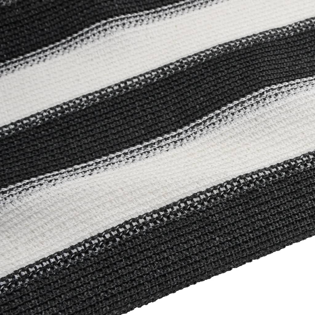 Mreža za privatnost antracit-bijela 1,8 x 50 m HDPE 195 g/m²