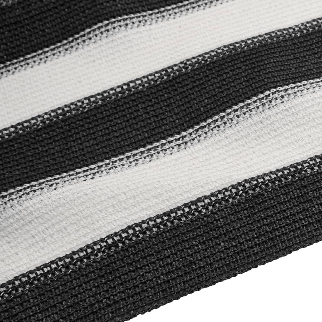 Mreža za privatnost antracit-bijela 2 x 10 m HDPE 195 g/m²