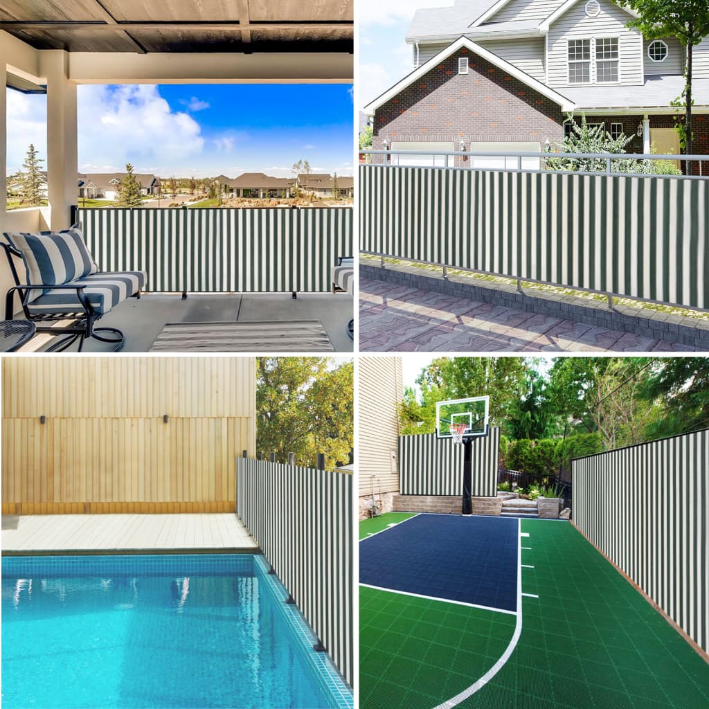 Mreža za privatnost zelena-bijela 1,8 x 10 m HDPE 75 g/m²