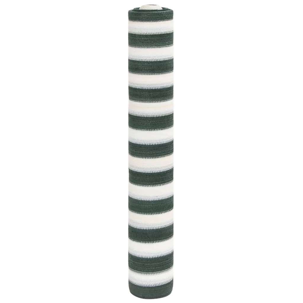Mreža za privatnost zelena-bijela 1,5 x 25 m HDPE 150 g/m²