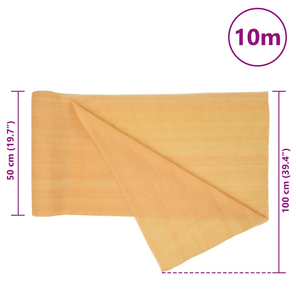 Mreža za privatnost boja pijeska 1 x 10 m HDPE 150 g/m²