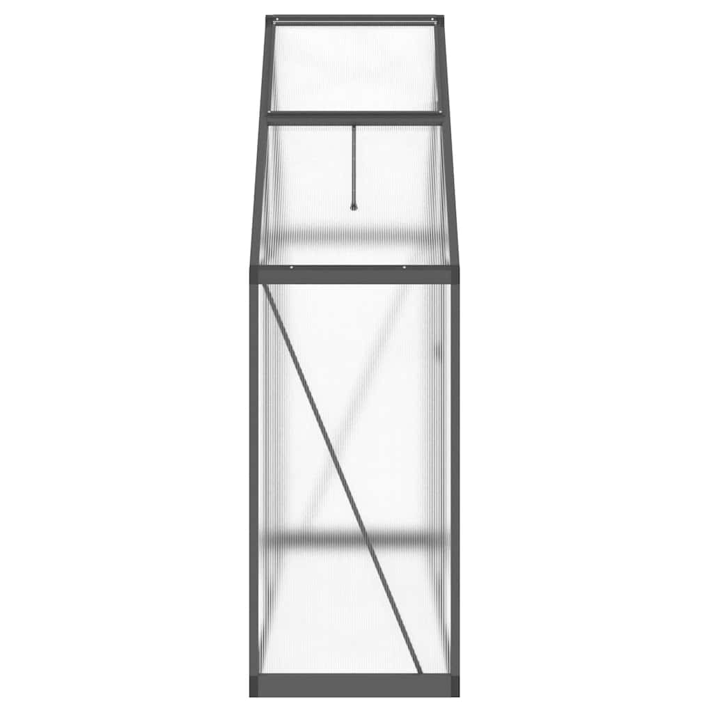 Staklenik s okvirom antracit 169 x 58 x 195 cm aluminijski