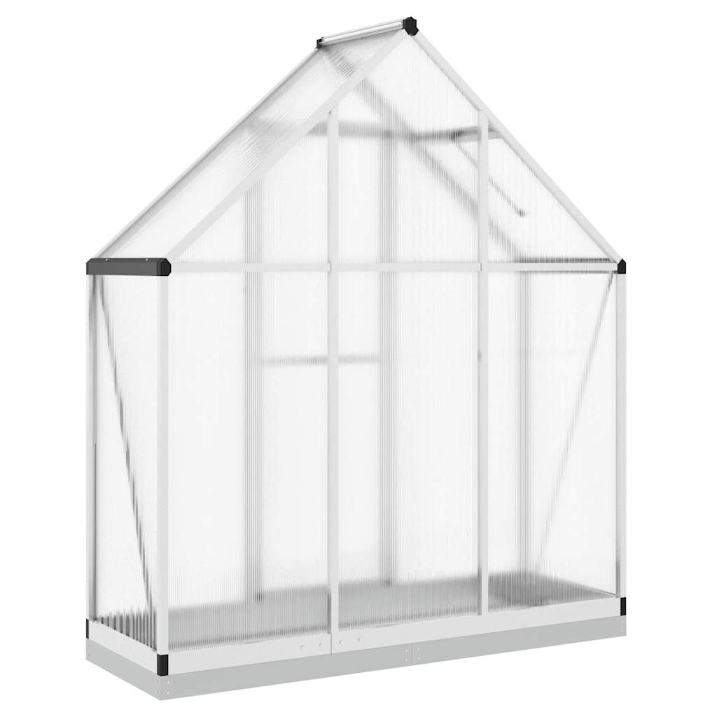 Staklenik s okvirom srebrni 169 x 58 x 202 cm aluminijski