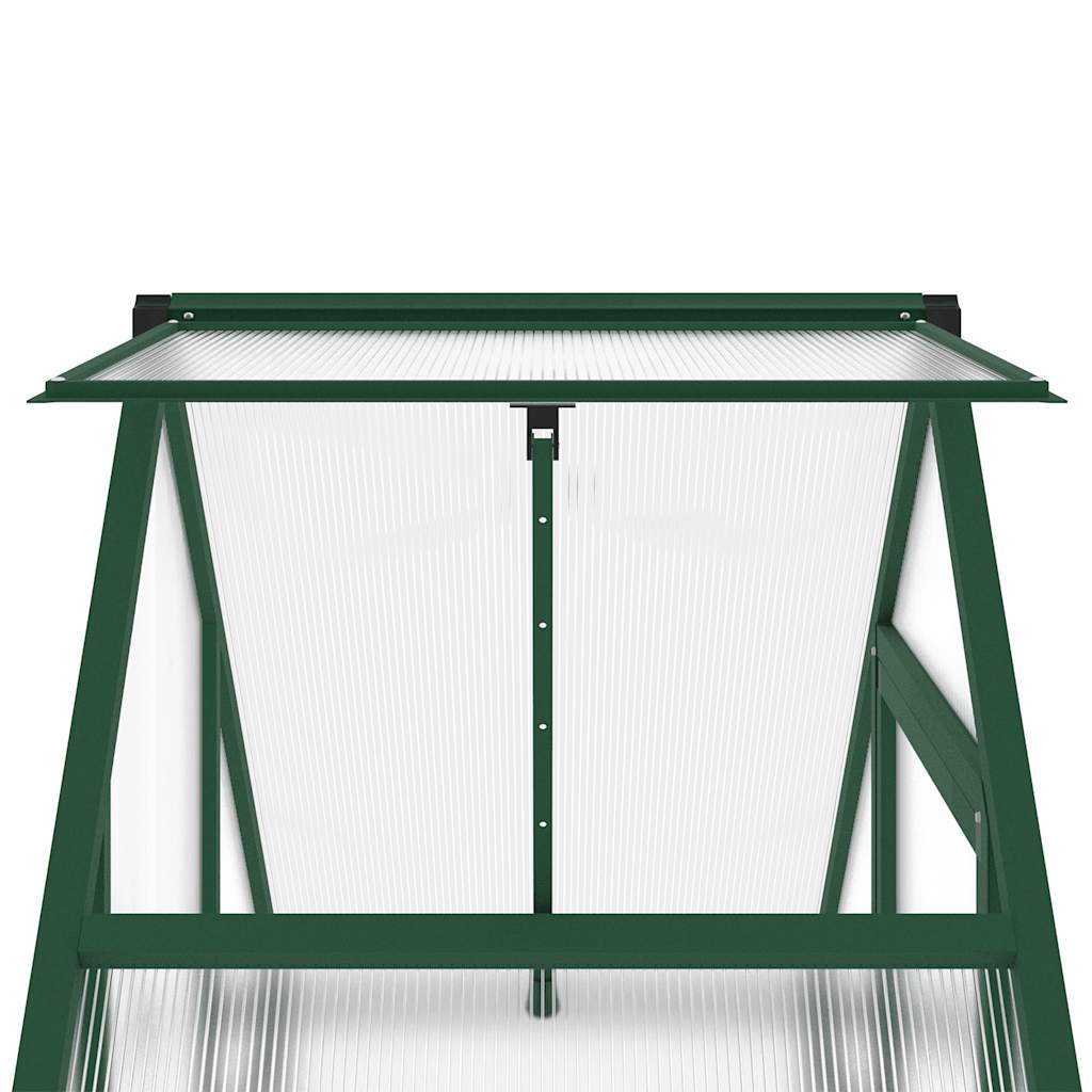 Staklenik s okvirom zeleni 169 x 58 x 202 cm aluminijski