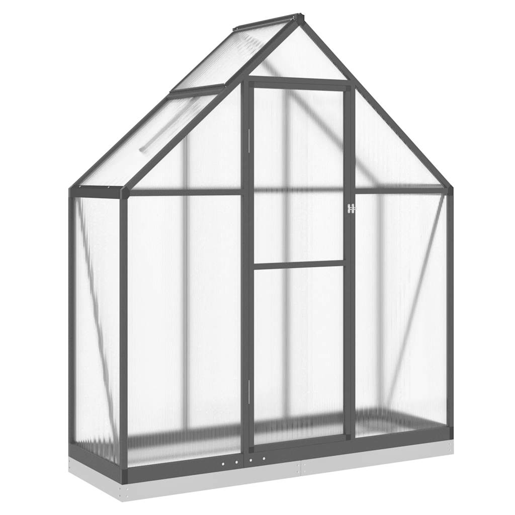 Staklenik s okvirom antracit 169 x 58 x 202 cm aluminijski