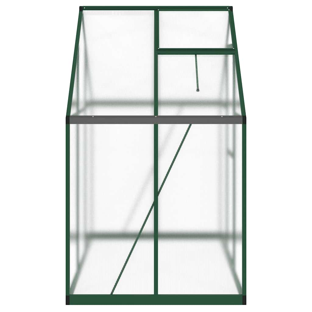 Staklenik s okvirom zeleni 169 x 114 x 195 cm aluminijski
