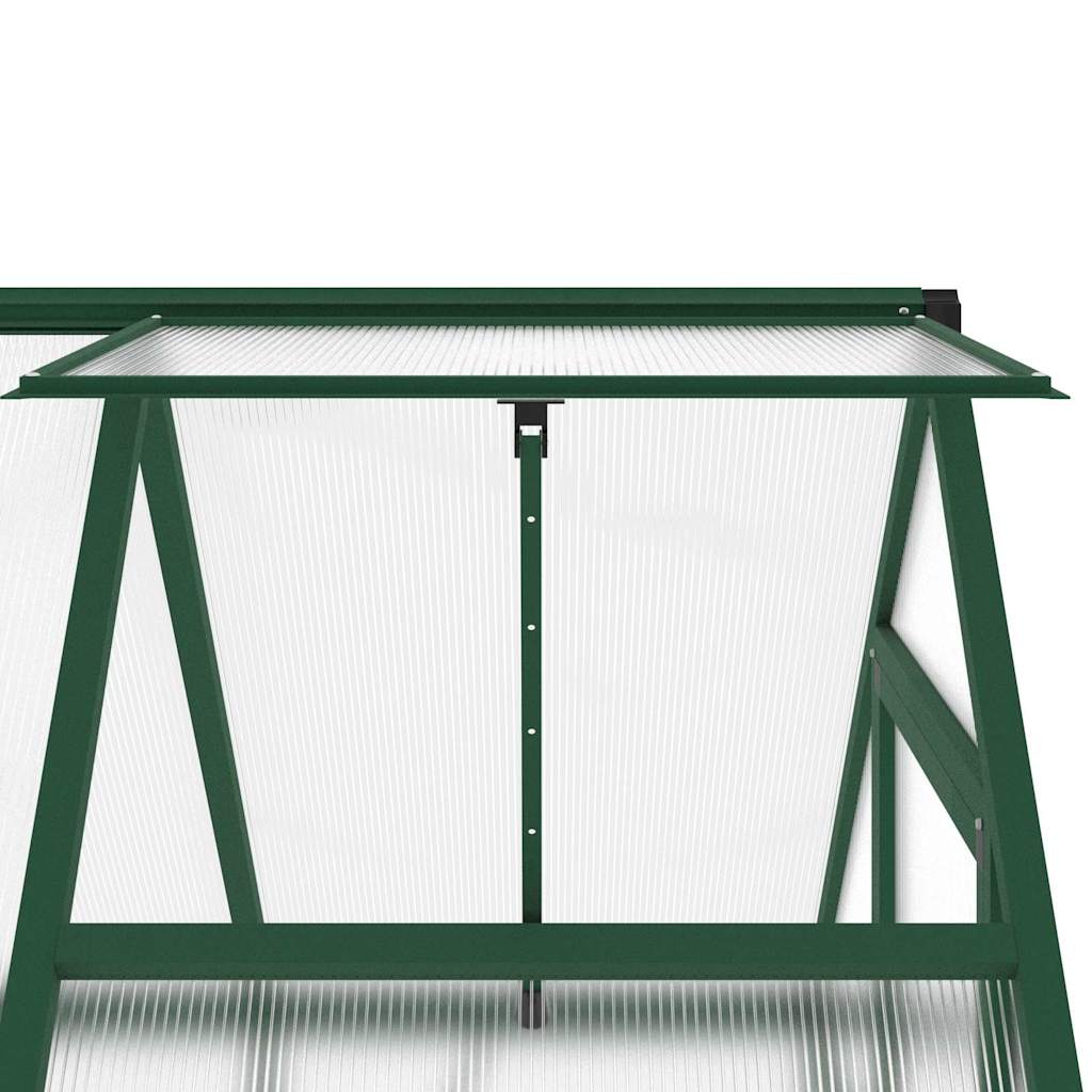 Staklenik s okvirom zeleni 169 x 114 x 195 cm aluminijski