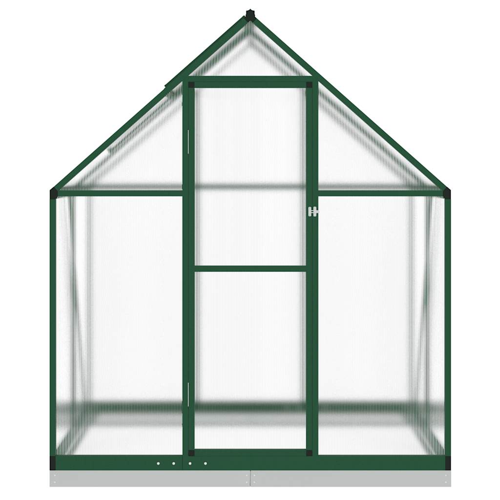 Staklenik s okvirom zeleni 169 x 114 x 202 cm aluminijski