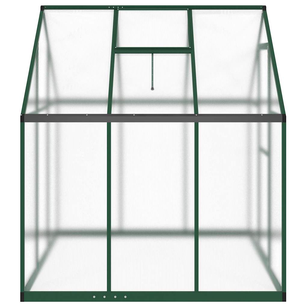 Staklenik s okvirom zeleni 169 x 169 x 195 cm aluminijski