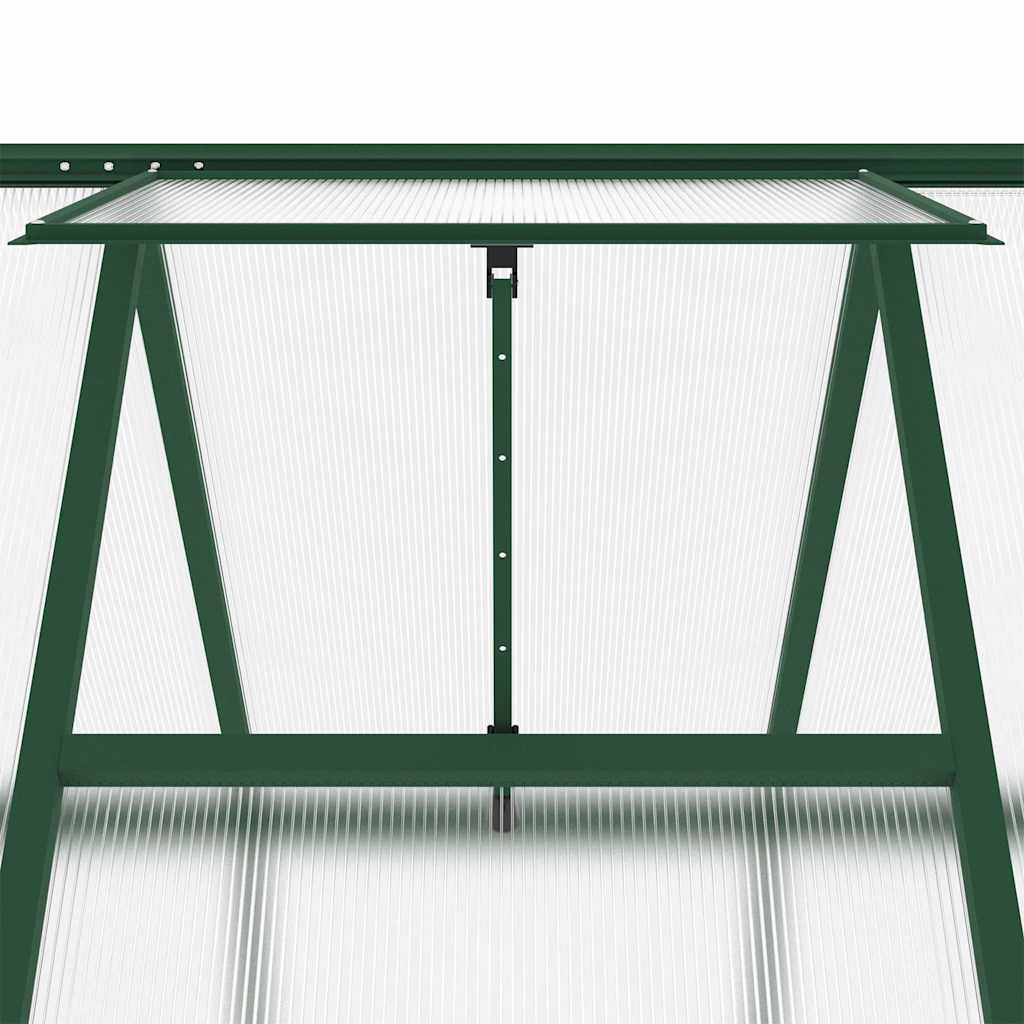 Staklenik s okvirom zeleni 169 x 169 x 195 cm aluminijski