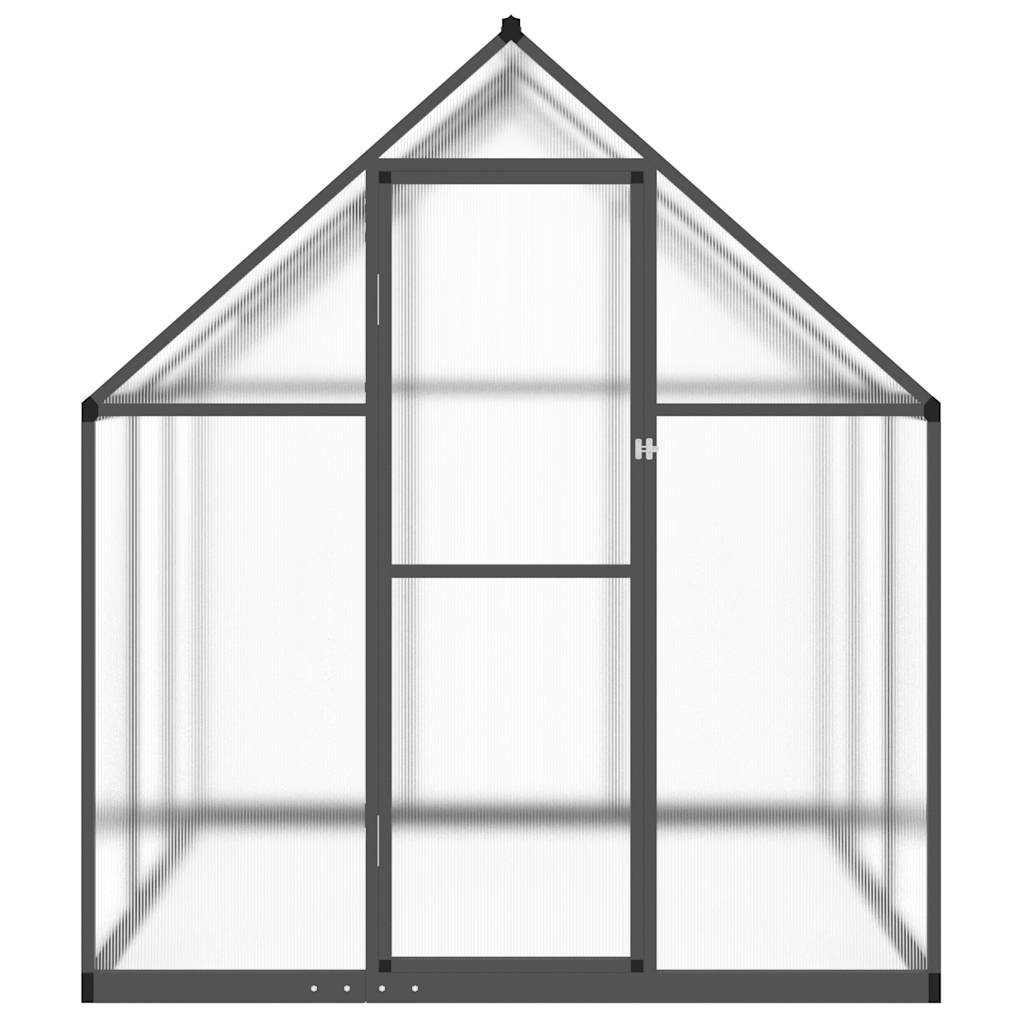 Staklenik s okvirom antracit 169 x 169 x 195 cm aluminijski