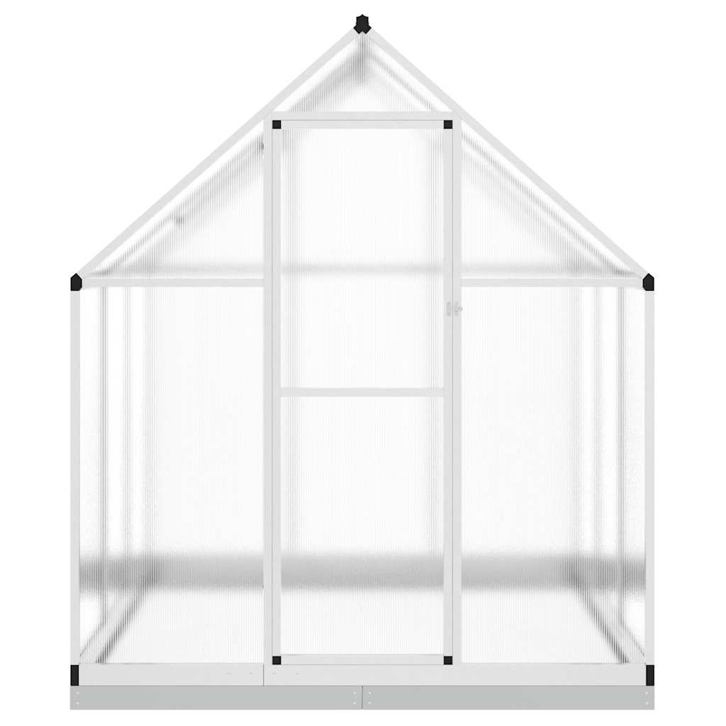 Staklenik s okvirom srebrni 169 x 169 x 202 cm aluminijski