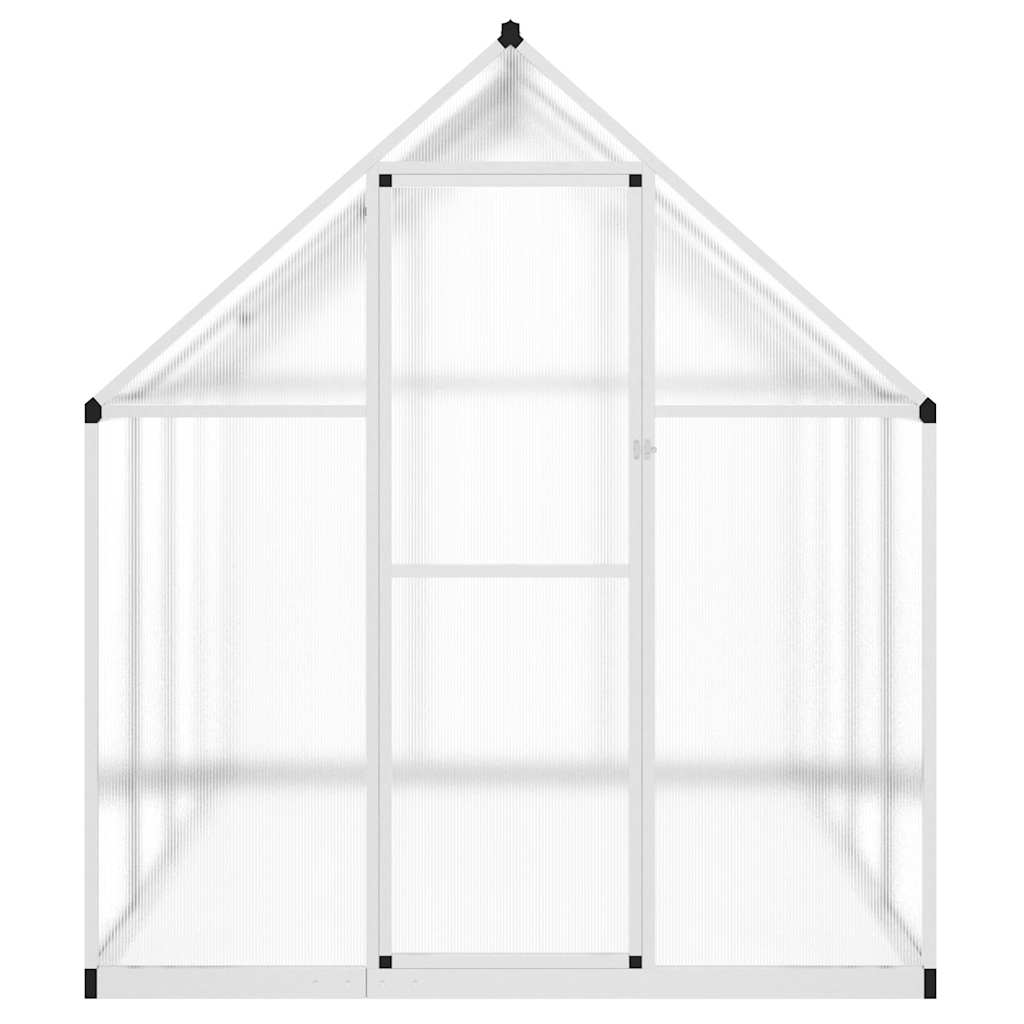 Staklenik s okvirom srebrni 224 x 169 x 195 cm aluminijski
