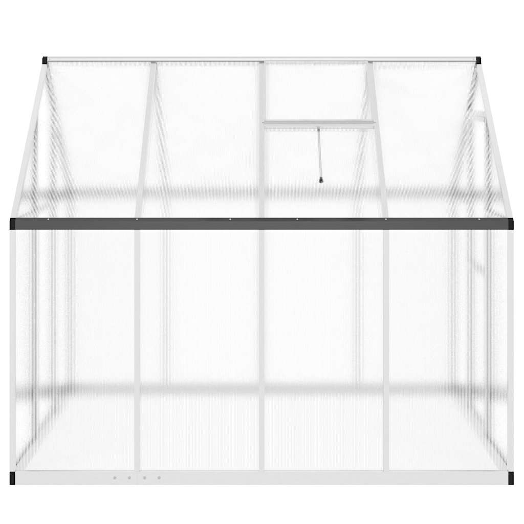 Staklenik s okvirom srebrni 224 x 169 x 195 cm aluminijski