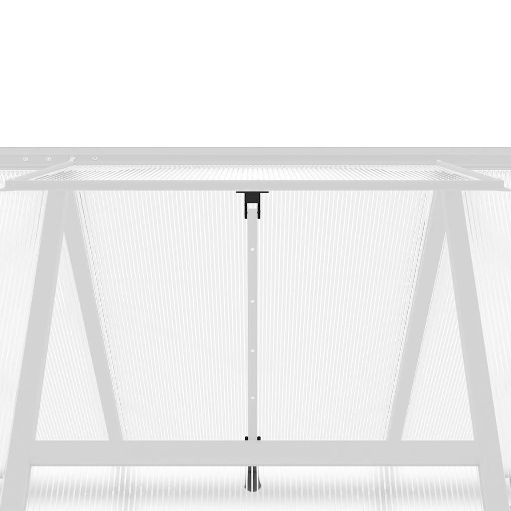 Staklenik s okvirom srebrni 224 x 169 x 195 cm aluminijski