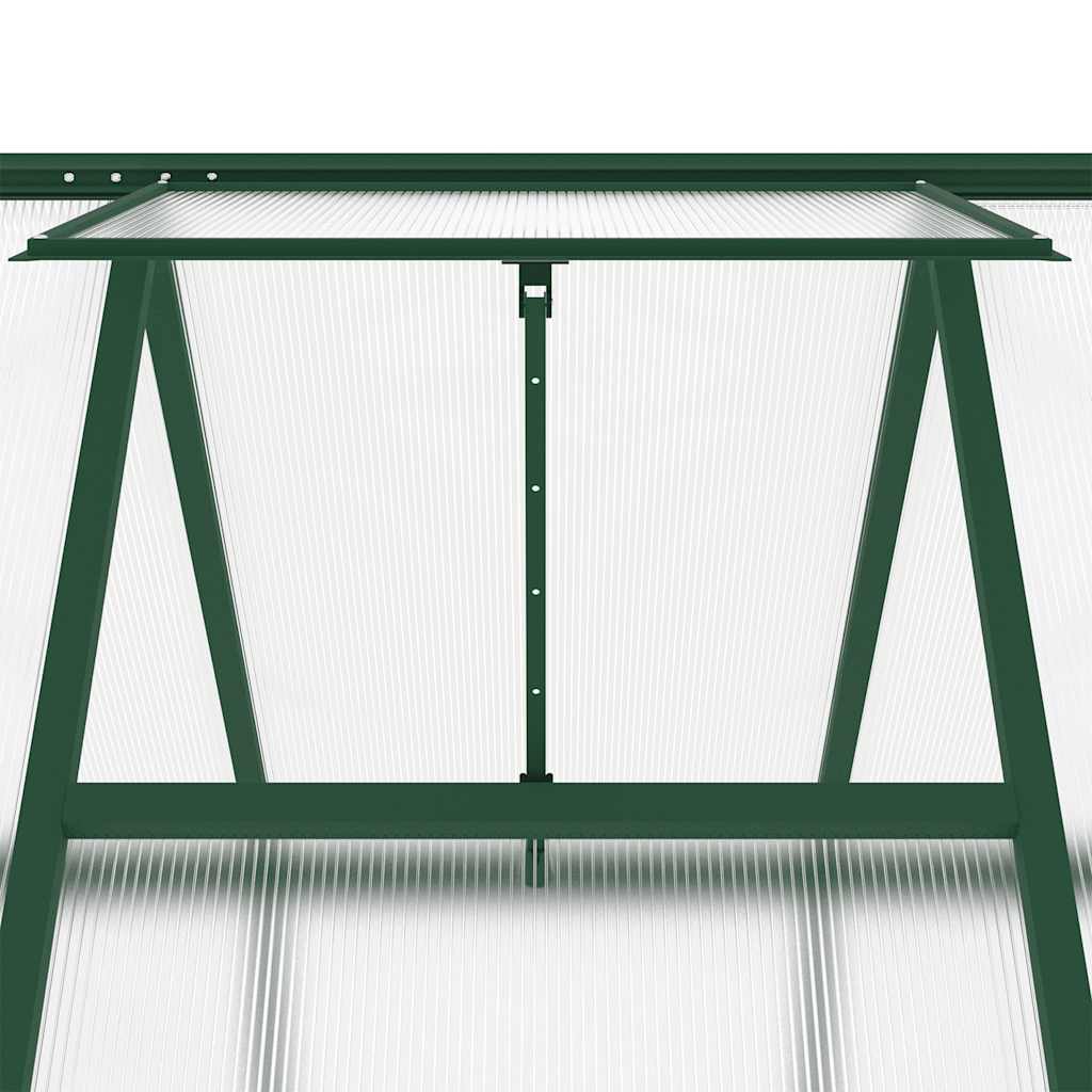 Staklenik s okvirom zeleni 224 x 169 x 195 cm aluminijski