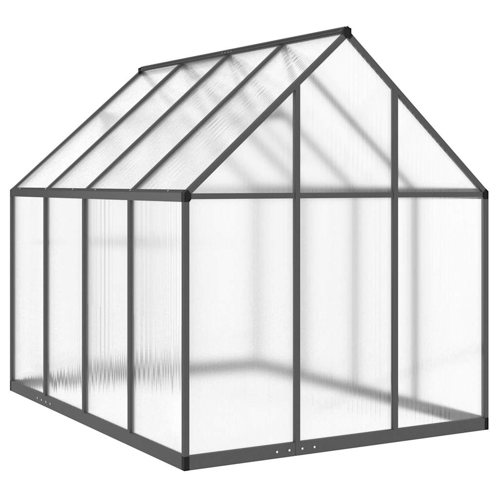 Staklenik s okvirom antracit 224 x 169 x 195 cm aluminijski
