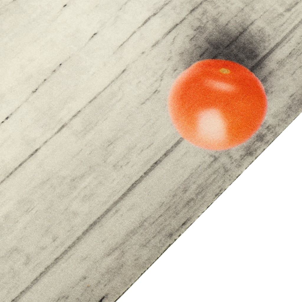 Kuhinjski tepih perivi s uzorkom rajčica 45 x 150 cm baršunasti