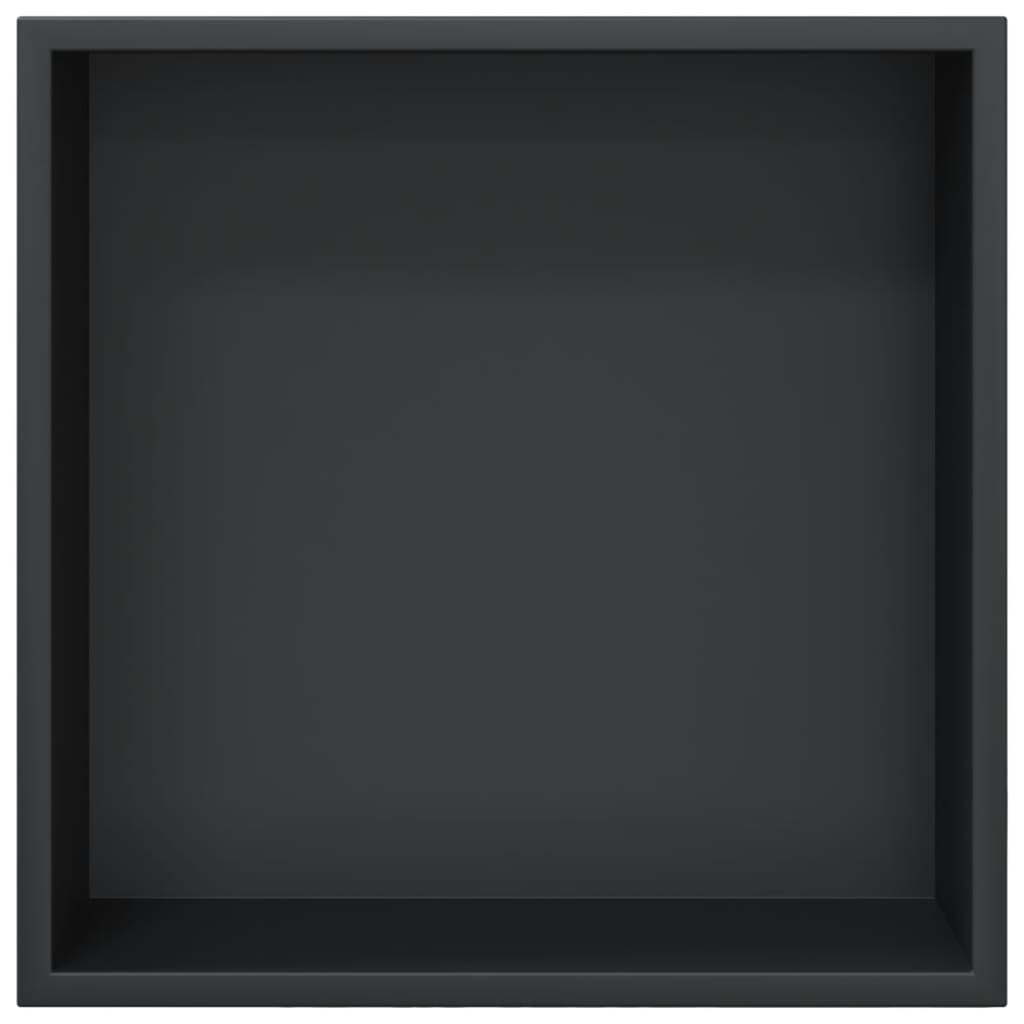 Niša za tuš mat crna 32x32x9 cm nehrđajući čelik