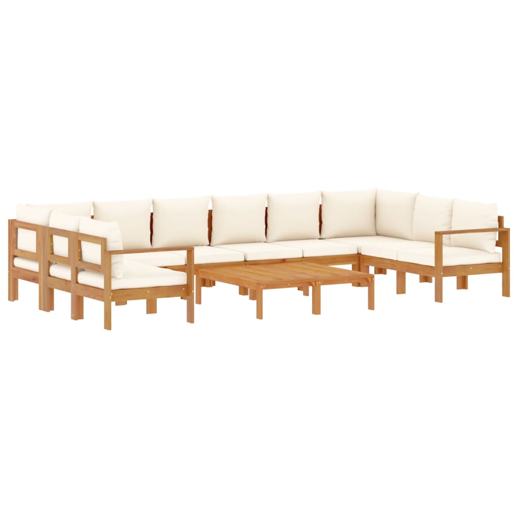 8-dijelna set vrtnih sofa s jastucima masivno bagremovo drvo