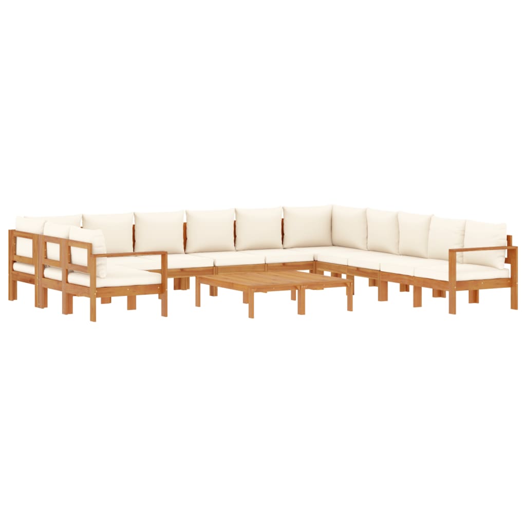 9-dijelna set vrtnih sofa s jastucima masivno bagremovo drvo