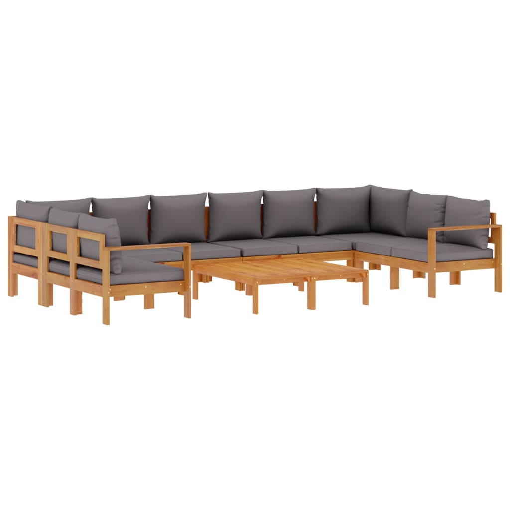 8-dijelna set vrtnih sofa s jastucima masivno bagremovo drvo