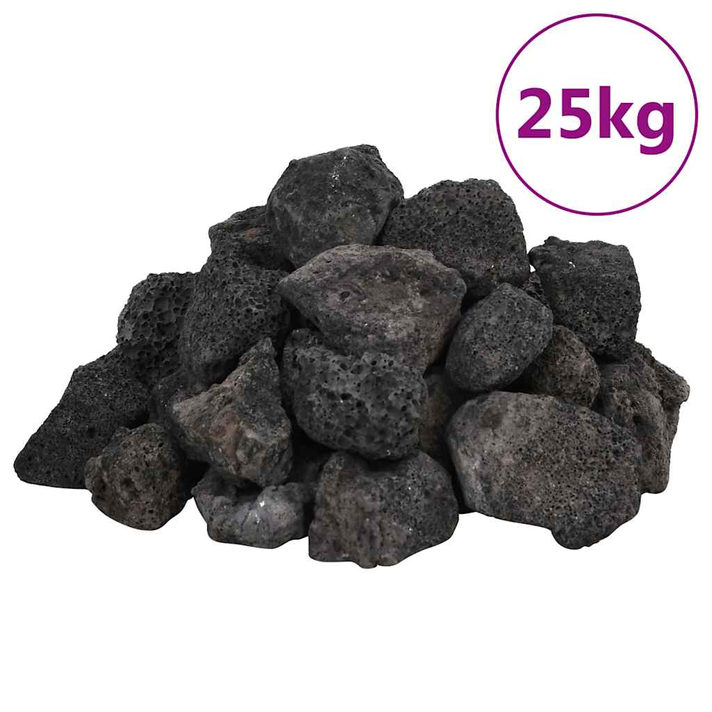 Vulkansko kamenje 25 kg crno 3-5 cm