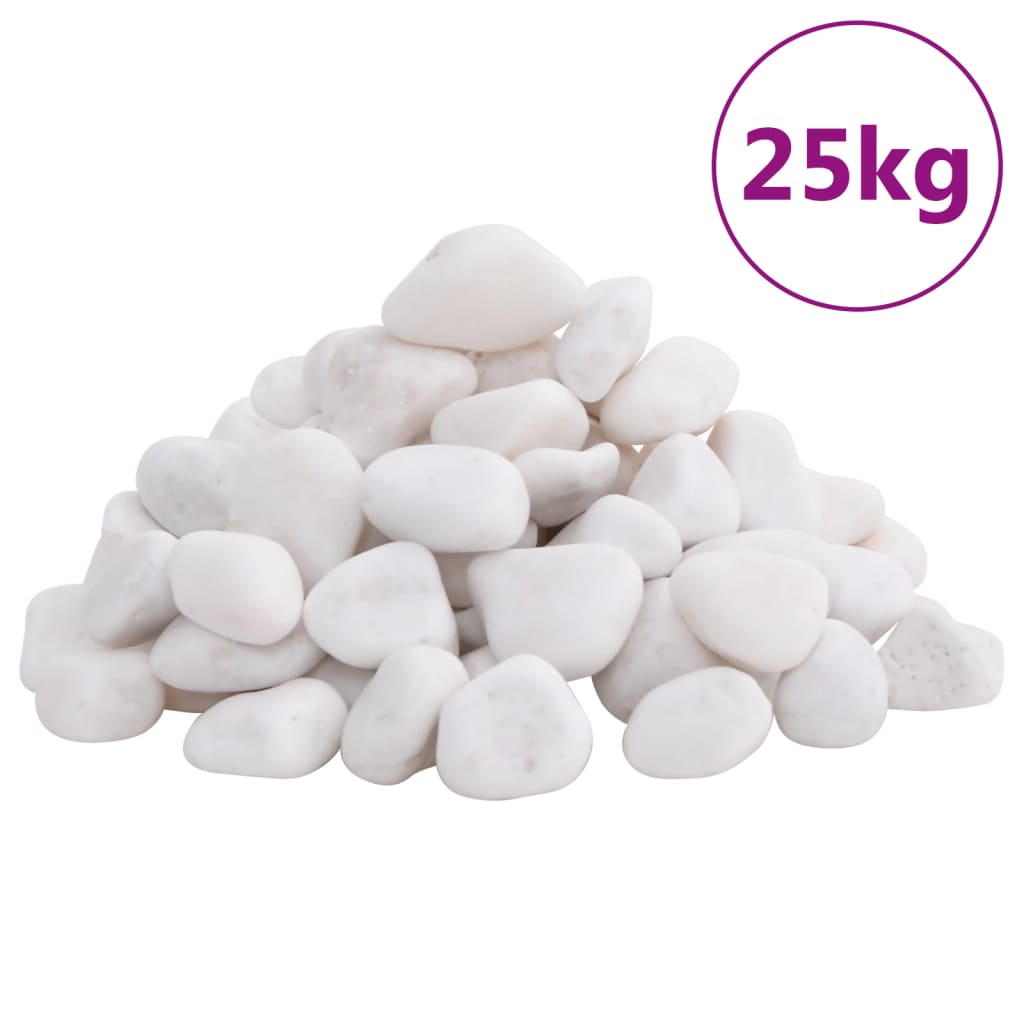 Polirani kamenčići 25 kg bijeli 2 - 5 cm