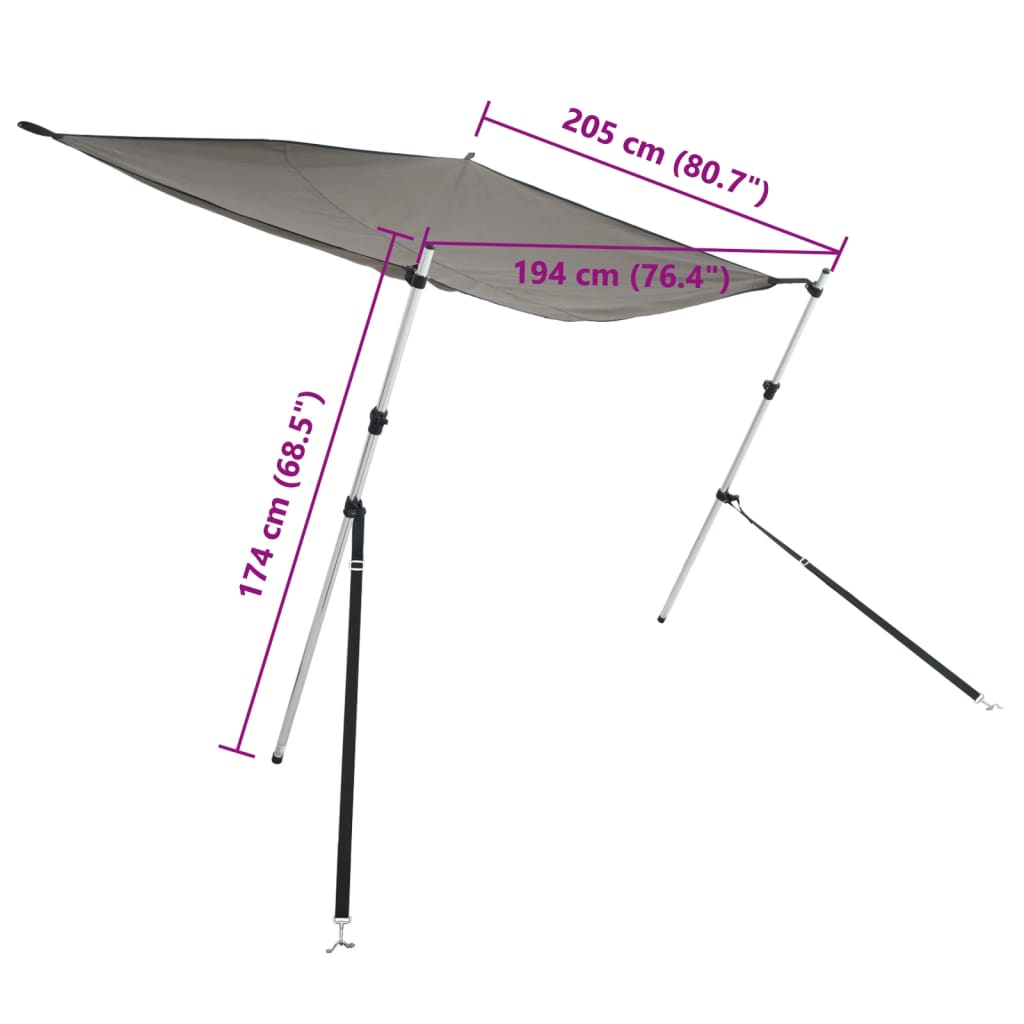 Set nastavka za sjenilo s vrhom T-oblika 174x205x(115-194) cm