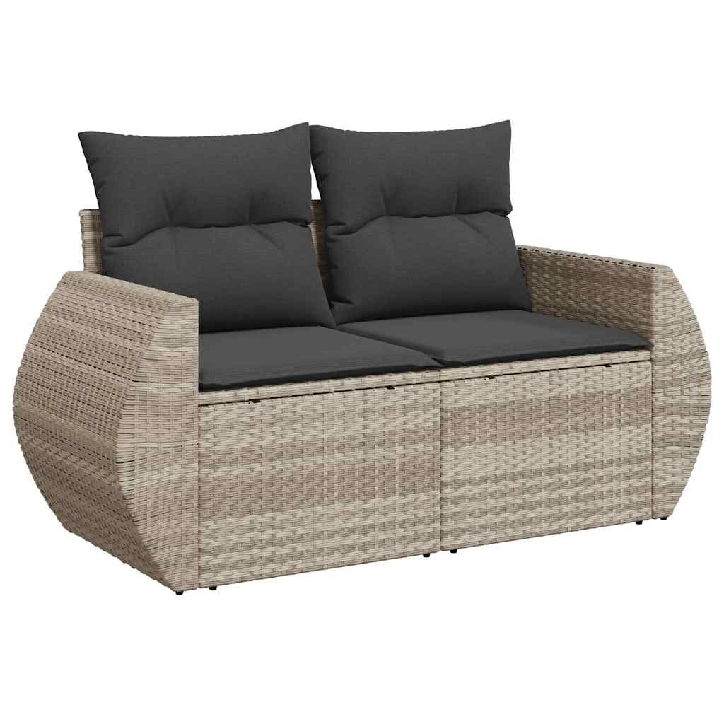 7-dijelni set vrtnih sofa svjetlosivi od poliratana