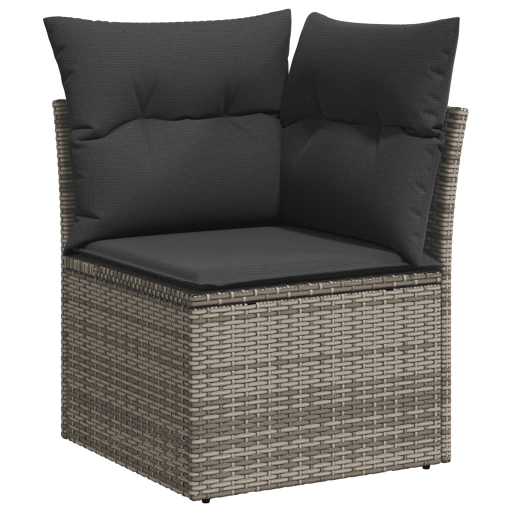 7-dijelni set vrtnih sofa sivi od poliratana