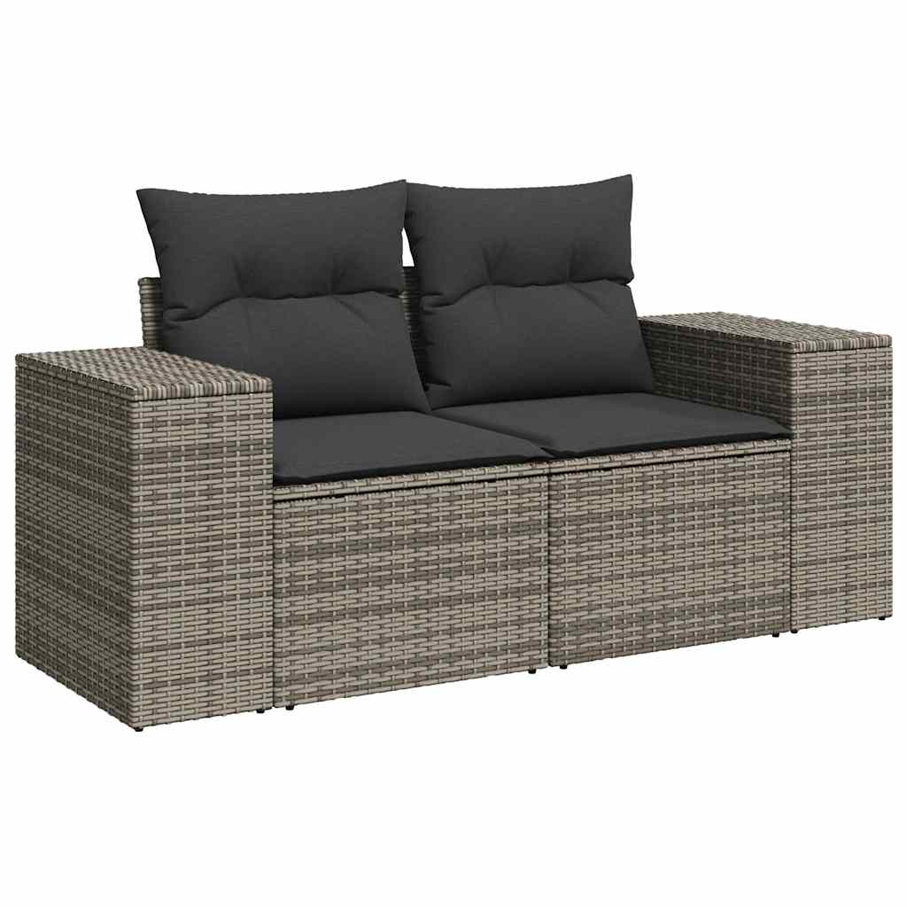 6-dijelni set vrtnih sofa od poliratana s jastucima svjetlosivi