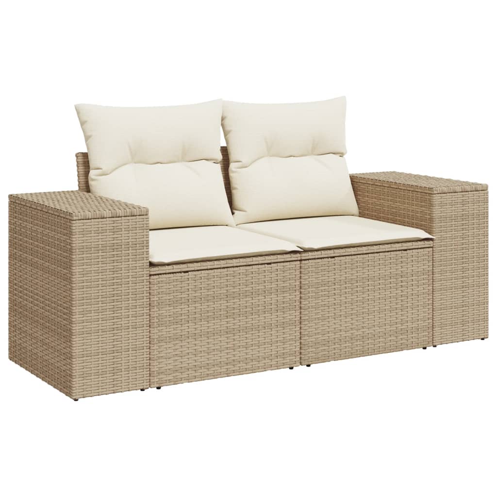 8-dijelni set vrtnih sofa od poliratana s jastucima bež