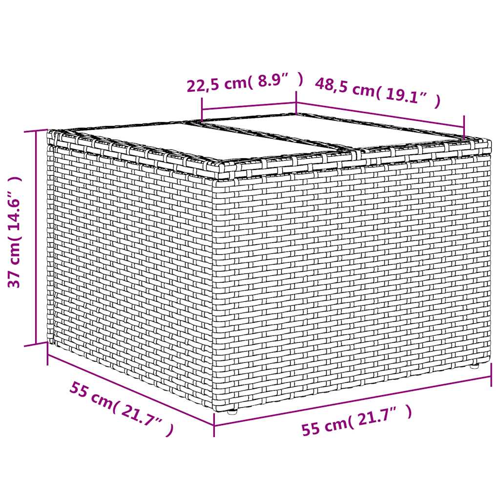 8-dijelni set vrtnih sofa od poliratana s jastucima svjetlosivi