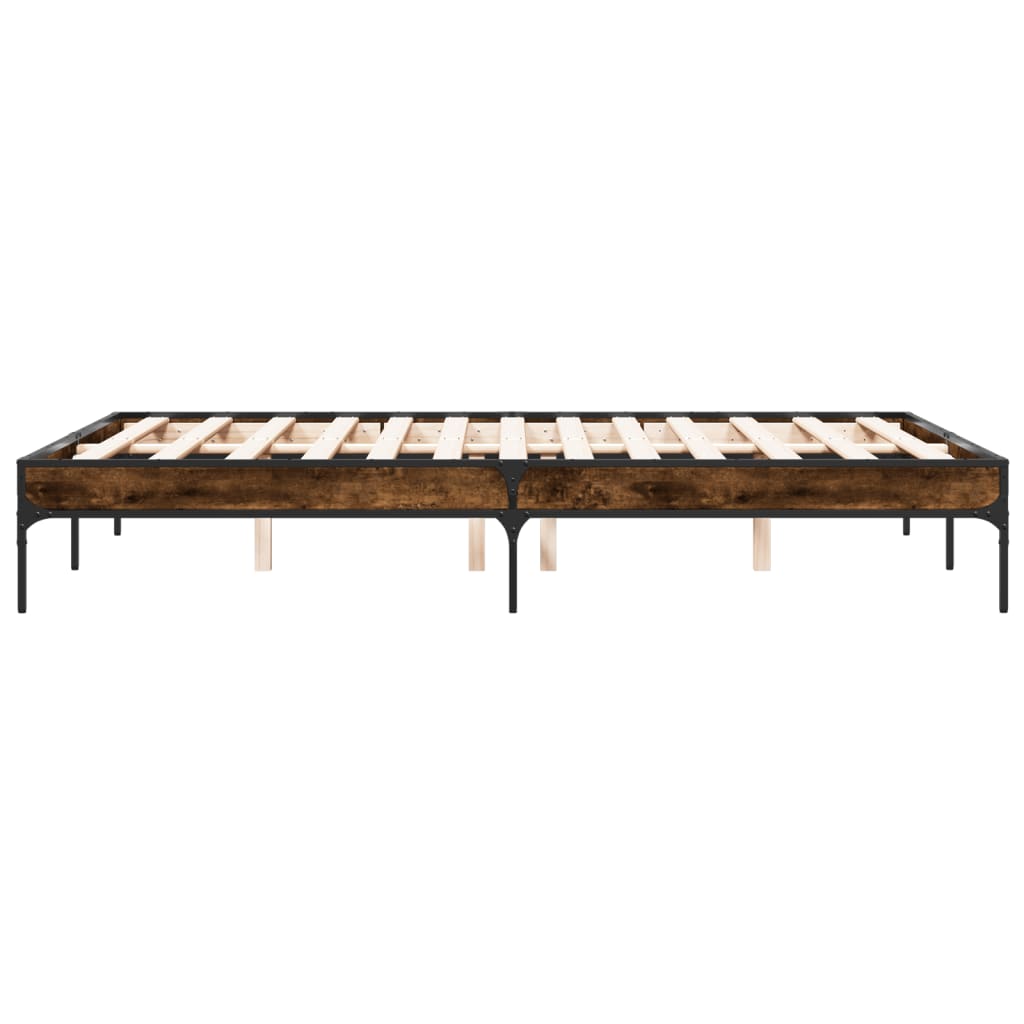 Okvir kreveta boja hrasta 120x200 cm konstruirano drvo i metal