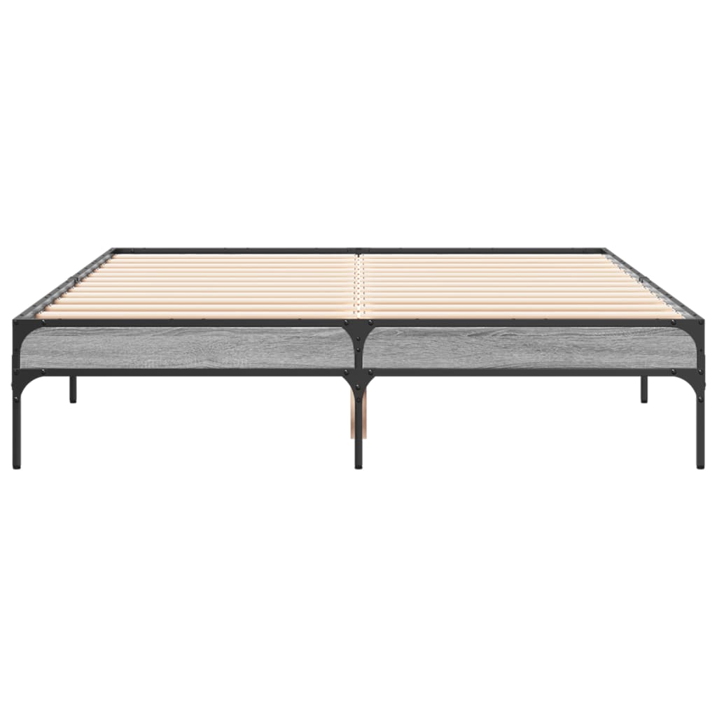Okvir kreveta boja hrasta 120x200 cm konstruirano drvo i metal