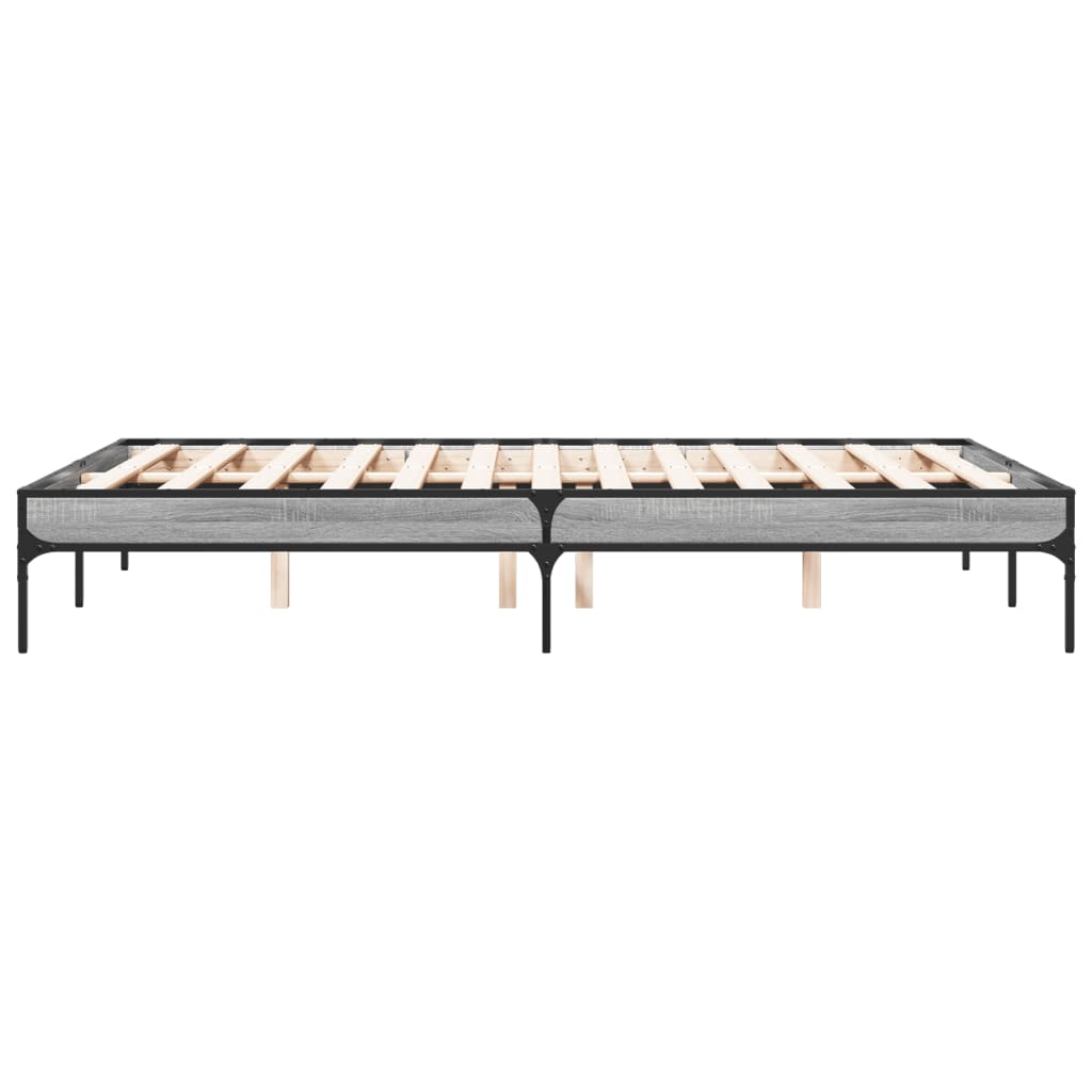 Okvir kreveta boja hrasta 120x200 cm konstruirano drvo i metal