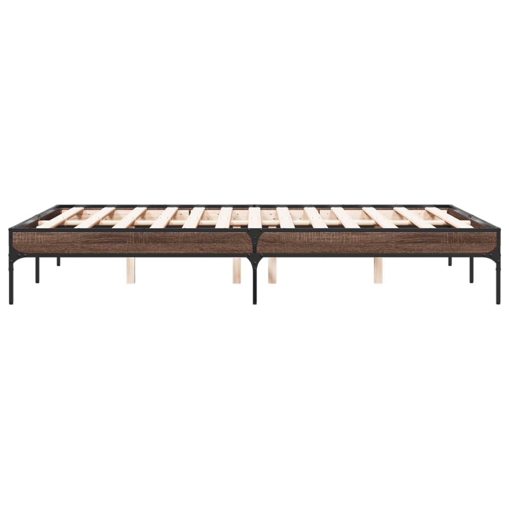 Okvir kreveta boja hrasta 120x200 cm konstruirano drvo i metal