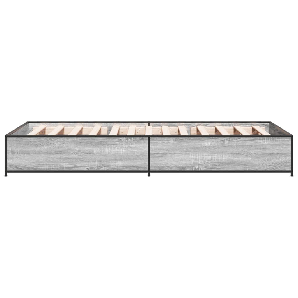 Okvir za krevet boja hrasta 90x200 cm konstruirano drvo i metal