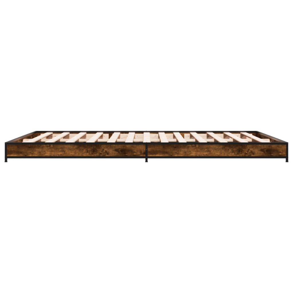 Okvir kreveta boja hrasta 120x200 cm konstruirano drvo i metal