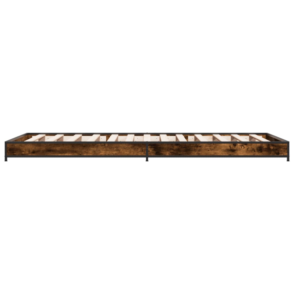 Okvir za krevet boja hrasta 120x200cm konstruirano drvo i metal