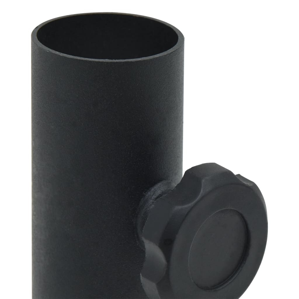 Baza suncobrana za stup Ø 32/34/38 mm mat crna čelična
